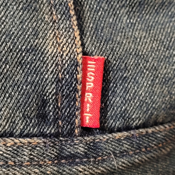 Vintage Esprit Reversible Jean and Faux Fur Vest- Size M - Picture 2 of 8